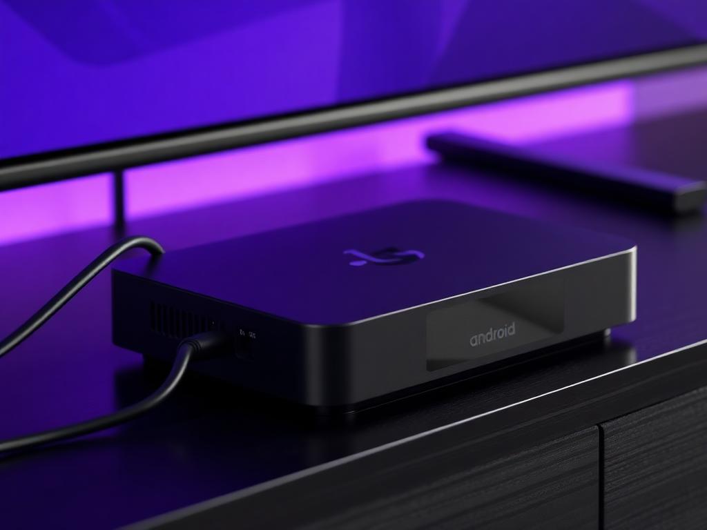 Boîtier IPTV haut de gamme Android TV avec connexion ethernet — type NVIDIA Shield TV Pro